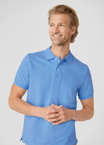 Голубой футболка-поло для мужчин C&A