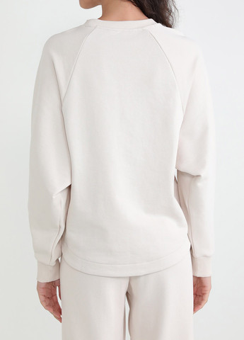 Светло-бежевый свитшот Armani Exchange однотонный аппликация (305838973)