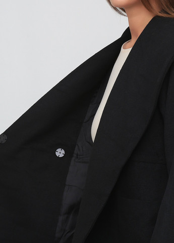 Черное Кэжуал полупальто двубортное Monki однотонное