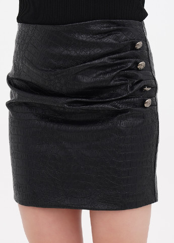 Черная кэжуал однотонная юбка Motivi