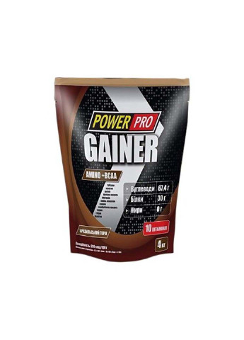 Гейнер Gainer 4000 g 100 servings Бразильский орех Power Pro (253427567)