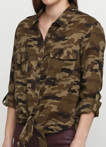 Оливковковая (хаки) кэжуал рубашка камуфляжная Jennyfer