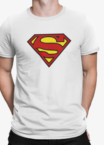 Белая футболка мужская белая с принтом "superman" Maybel