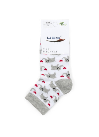 Носки со слониками (M0C0101-2116-3B-white) UCS SOCKS (251770847)
