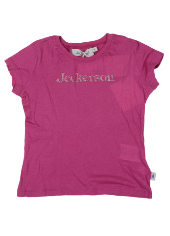 Розово-лиловая летняя футболка с коротким рукавом Jeckerson