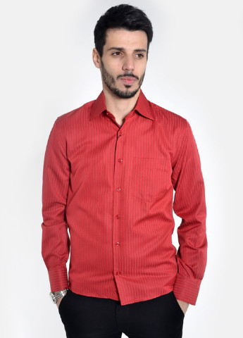 Красная кэжуал рубашка в полоску Framzoni