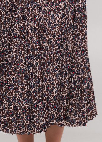 Разноцветная кэжуал с абстрактным узором юбка Boden плиссе, клешированная
