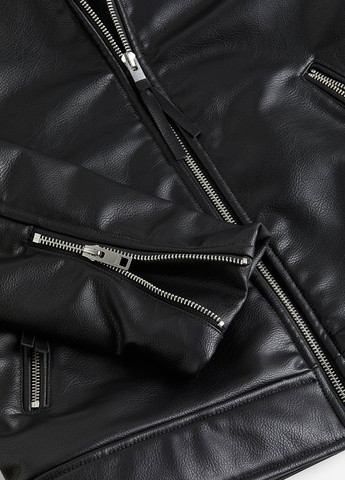 Чорна демісезонна куртка H&M