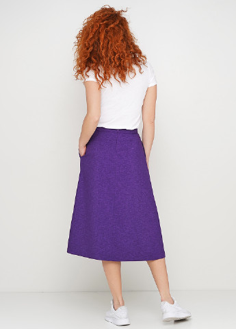 Фиолетовая кэжуал однотонная юбка Jhiva а-силуэта (трапеция)
