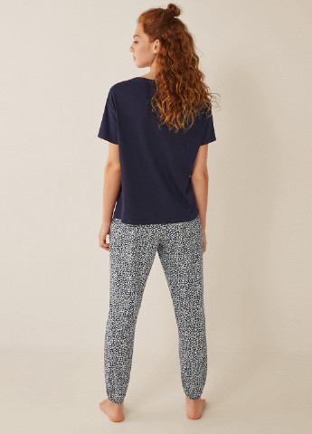 Синяя всесезон пижама (футболка, брюки) футболка + бриджи Women'secret