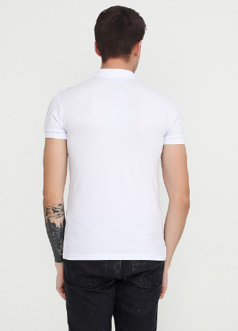 Белая футболка-поло для мужчин EL & KEN в горошек