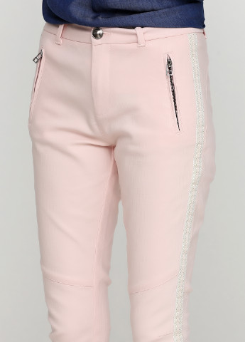 Бледно-розовые кэжуал демисезонные зауженные брюки Pieszak