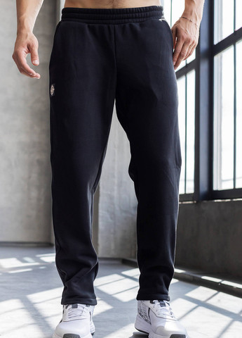 Черные спортивные зимние прямые брюки TOTALFIT