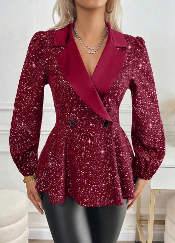 Бордова блуза SHEIN