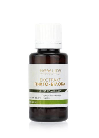 Растительный экстракт Гинкго-Билоба - улучшает память, улучшает снабжение мозга кислородом и питательными веществами, 30 ml New LIFE (252745040)