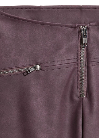 Темно-фиолетовые кэжуал демисезонные зауженные брюки H&M