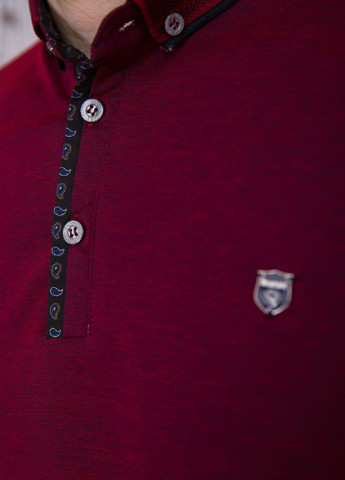 Бордовая футболка-поло для мужчин Ager однотонная