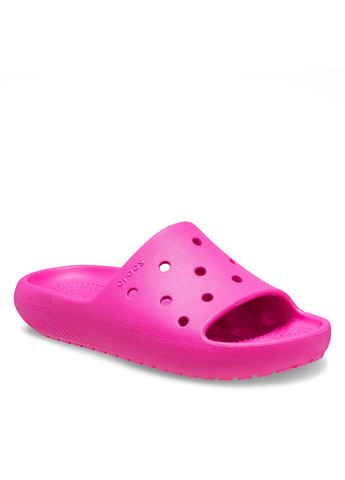 Розовые кэжуал шлепанцы Crocs с перфорацией