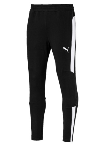 Черно-белые спортивные демисезонные зауженные брюки Puma