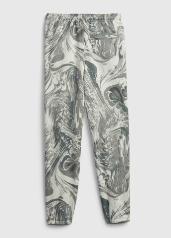 Костюм (худи, брюки) Gap абстрактный серый спортивный хлопок, трикотаж