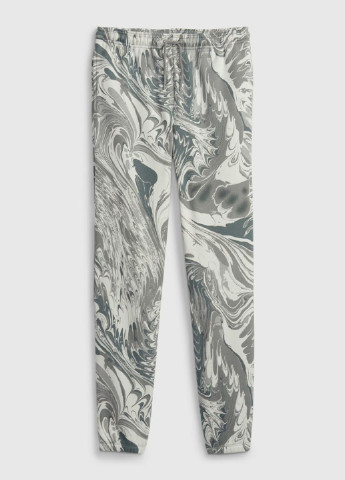 Костюм (худі, штани) Gap абстрактний сірий спортивний бавовна, трикотаж