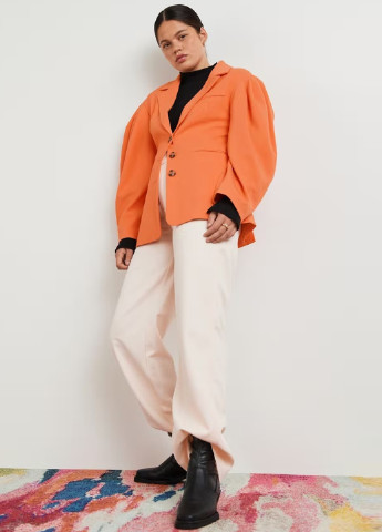 Оранжевый женский жакет Gina Tricot однотонный - демисезонный