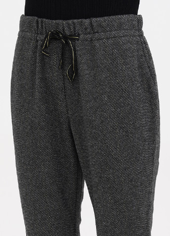 Темно-серые кэжуал демисезонные укороченные, зауженные брюки Oltre