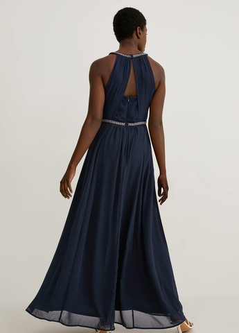 Темно-синя кежуал сукня в грецькому стилі C&A однотонна