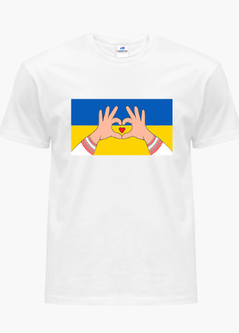 Белая демисезон футболка женская люблю украину (love ukraine) белый (8976-3690) s MobiPrint
