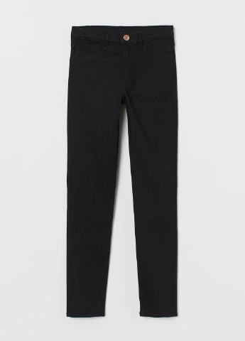 Черные демисезонные зауженные джинсы H&M