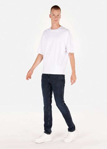 Темно-синие демисезонные слим джинсы Colin's