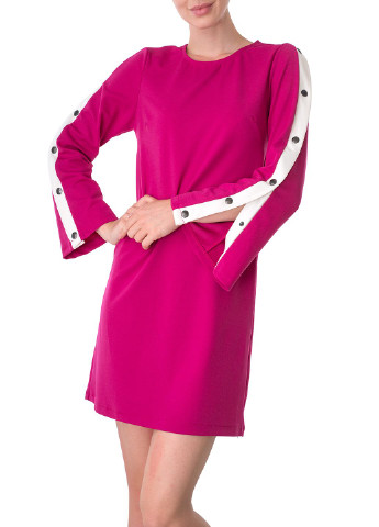 Розовое кэжуал платье Miss Miss однотонное