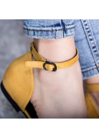 Fashion Туфли женские Euki 2782 41 26 см Желтый желтый з натуральная замша, украина — демисезон (253195431)