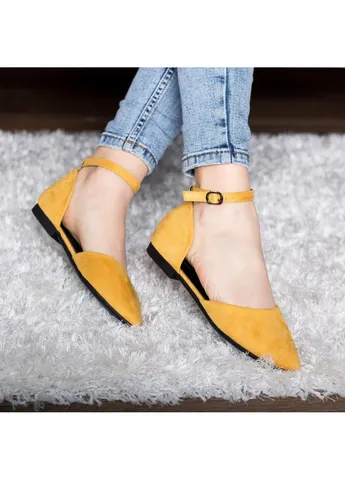 Fashion Туфли женские Euki 2782 41 26 см Желтый желтый з натуральная замша, украина — демисезон (253195431)