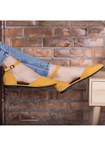 Fashion Туфли женские Euki 2782 41 26 см Желтый желтый з натуральная замша, украина — демисезон (253195431)
