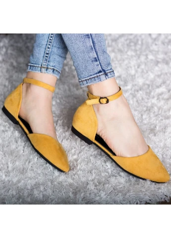 Fashion Туфли женские Euki 2782 41 26 см Желтый желтый з натуральная замша, украина — демисезон (253195431)