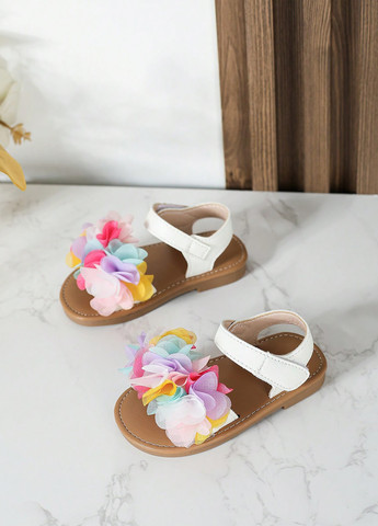 Белые кэжуал сандалии SHEIN на липучке