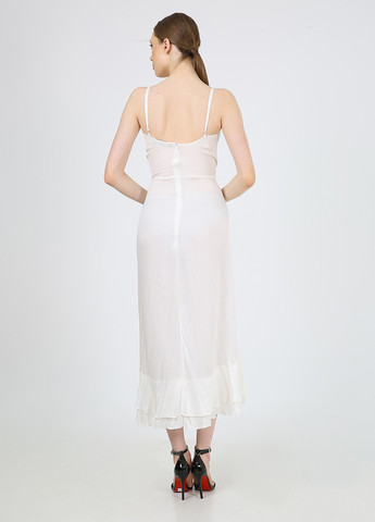 Білий кежуал сукня на запах Casalini однотонна