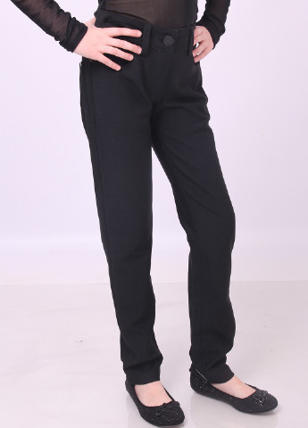 Черные классические демисезонные прямые брюки Colabear