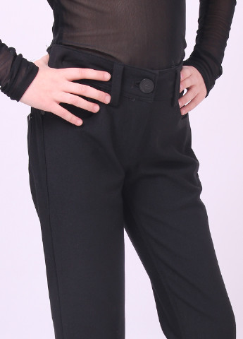 Черные классические демисезонные прямые брюки Colabear
