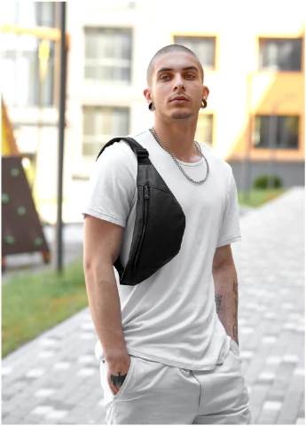 Мужская поясная сумка бананка 33х14х5 см Sambag (253490407)