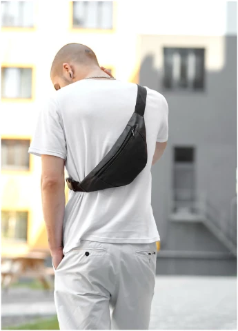 Мужская поясная сумка бананка 33х14х5 см Sambag (253490407)