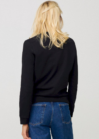 Черный світшот жіночий basic /no flis/ YAPPI (254658813)