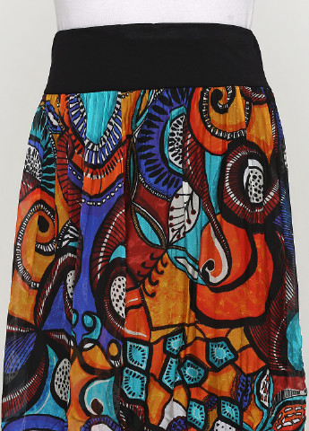 Разноцветная кэжуал с абстрактным узором юбка Made in Italy клешированная