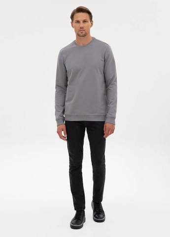 Серый свитшот Pierre Cardin однотонный без декора (366422664)