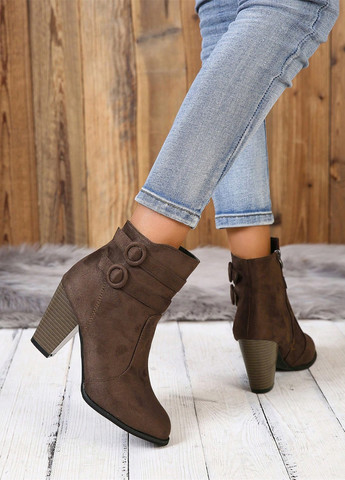 Коричневые демисезонная ботильоны SHEIN