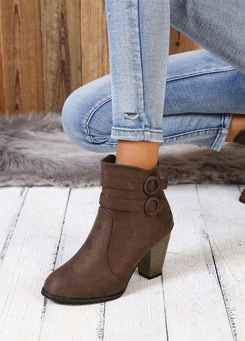 Коричневые демисезонная ботильоны SHEIN