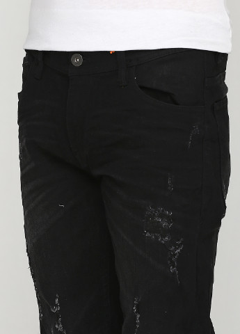 Черные демисезонные со средней талией джинсы Blend