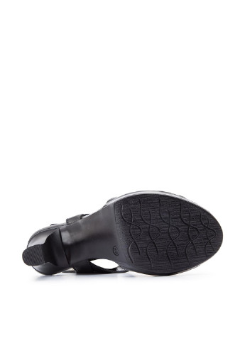 Черные сандалі brema-08 Lasocki с ремешком с перфорацией, с цепочками