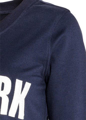 Темно-синій світшот для вагітних H&M напис без декору (366276541)